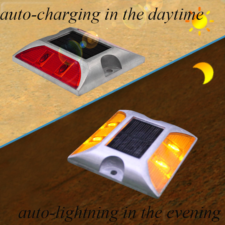 Lumière LED solaire clignotante et réfléchissante