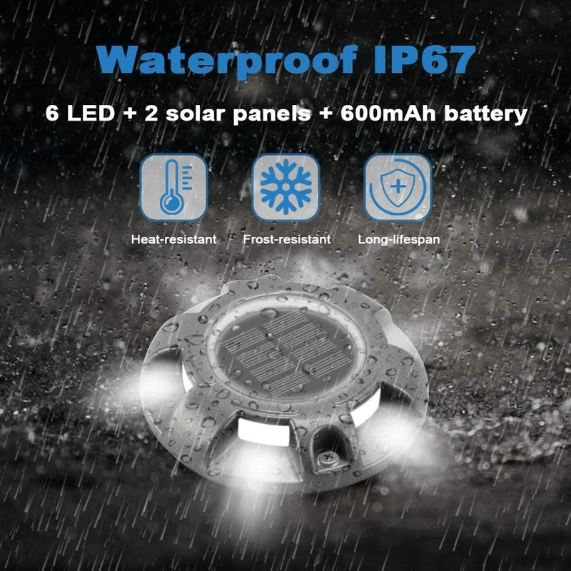 Avertissement extérieur LED lampes solaires d'allée de quai lampes de marche solaire pour trottoir jardin de chemin de fer