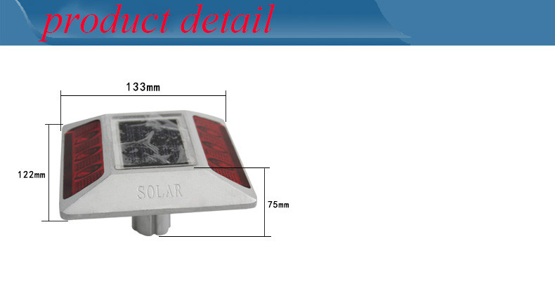 Poteaux solaires 2V LED IP68 étanche Alliage d'aluminium PC réfléchissant Jaune Rouge Blanc Bleu Vert