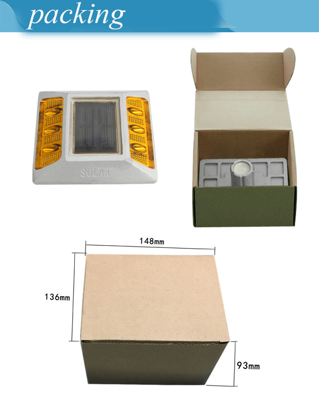 Poteaux solaires 2V LED IP68 étanche Alliage d'aluminium PC réfléchissant Jaune Rouge Blanc Bleu Vert