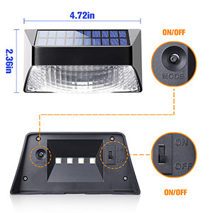 Temps de travail de 20 heures Lampes solaires de jardin / LED avec PC ABS IP65 résistant aux intempéries