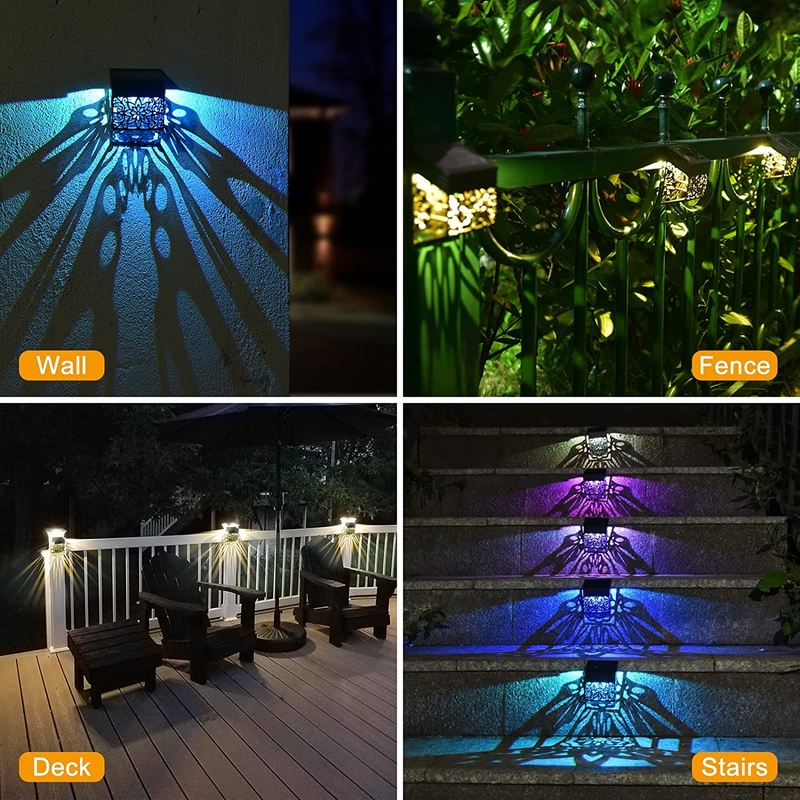 Lumières de jardin LED à énergie solaire avec panneau de silicium monocristallin en blanc chaud/froid/RGB