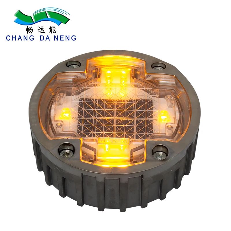 Réflecteur de route solaire LED de 250g avec 6 lumières LED stables ou clignotantes visuellement 800 mètres