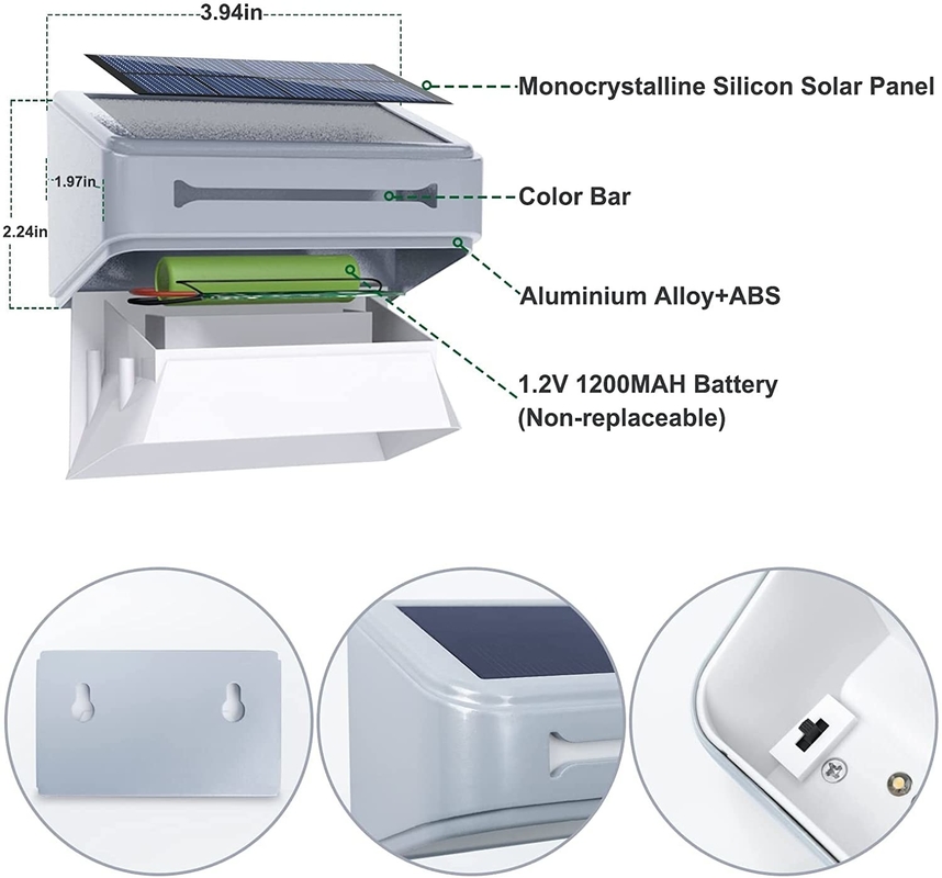 Facile à installer panneau solaire extérieur lampes de jardin avec batterie au lithium ternary pour la décoration de la cour