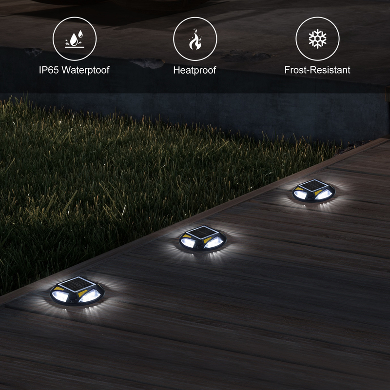 Lumière solaire LED lumineuse avec installation à vis PC en aluminium 20 lumens