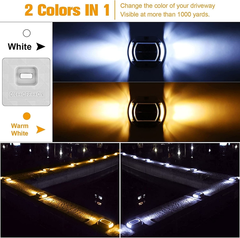 Lumière de pont solaire en aluminium PC pour une installation facile en blanc chaud