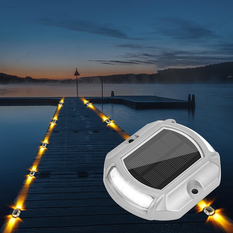 Lumière de pont solaire en aluminium PC pour une installation facile en blanc chaud