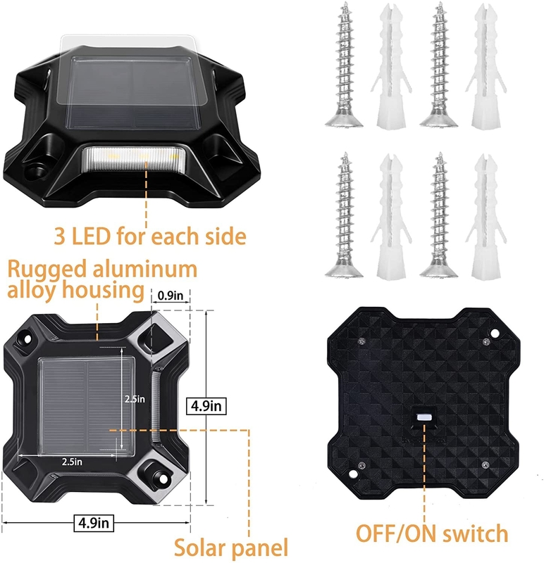 Éclairage solaire LED blanc/froid alimenté par une batterie Ni-Mh de 1,2 V/600 MAH