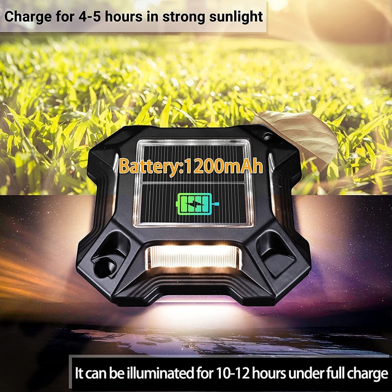 Éclairage solaire LED blanc/froid alimenté par une batterie Ni-Mh de 1,2 V/600 MAH