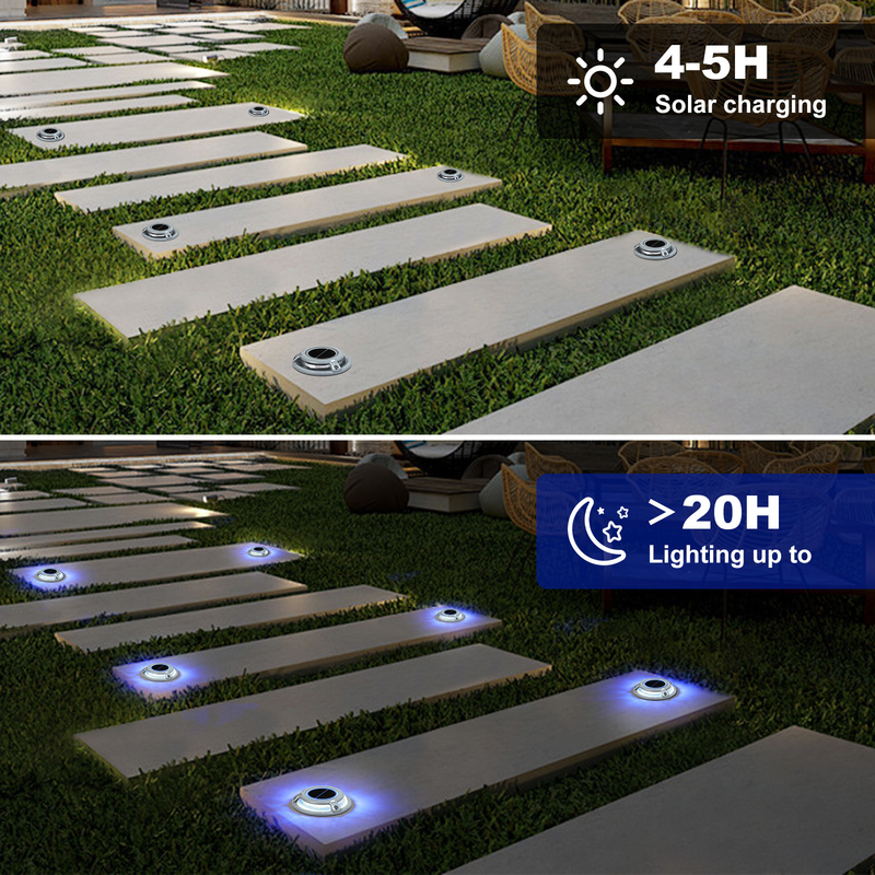 2V LED Solar Dock Light Aluminium PC vis monté sur roulement 3t 115*22,5 mm