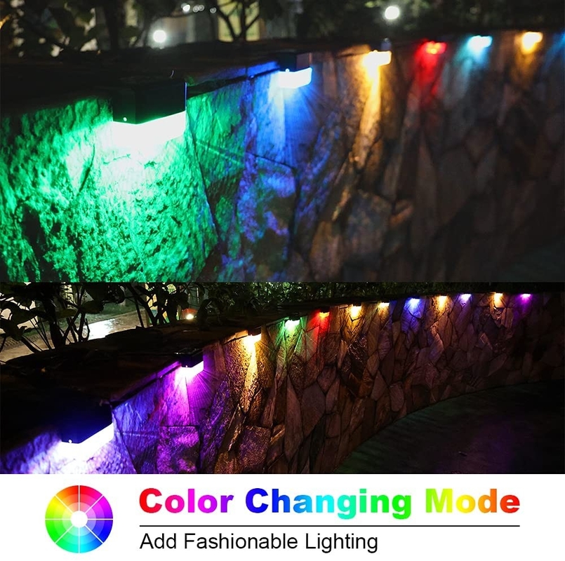 Lumière murale solaire intégrée à une batterie au lithium ternaire pour un éclairage LED RGB blanc chaud