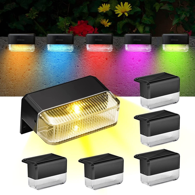 Lumière murale solaire intégrée à une batterie au lithium ternaire pour un éclairage LED RGB blanc chaud