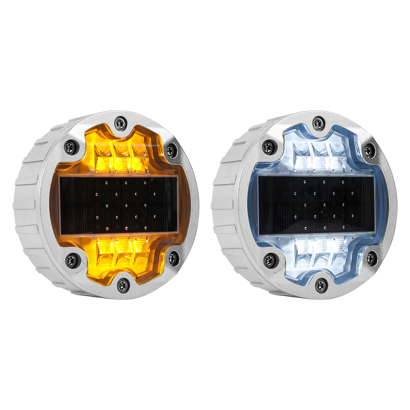 Marqueurs routiers LED solaires à 6 perles écologiques pour la sécurité routière et routière