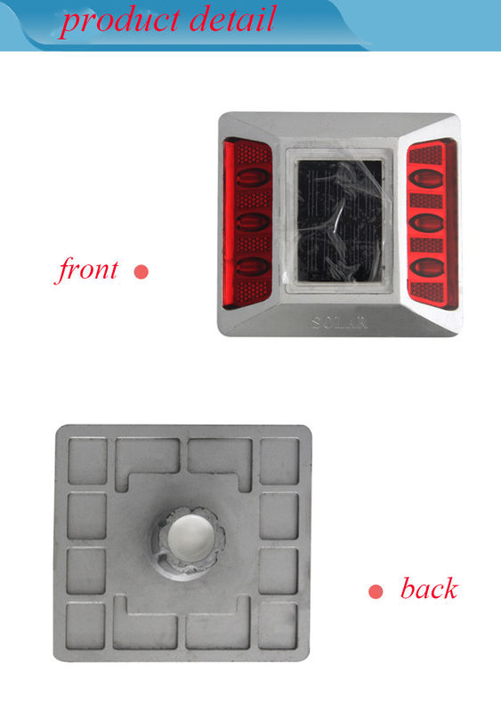 Marqueurs routiers solaires avec alliage d'aluminium et matériaux PC pour l'avertissement de sécurité