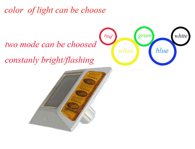 Marqueurs routiers solaires avec alliage d'aluminium et matériaux PC pour l'avertissement de sécurité