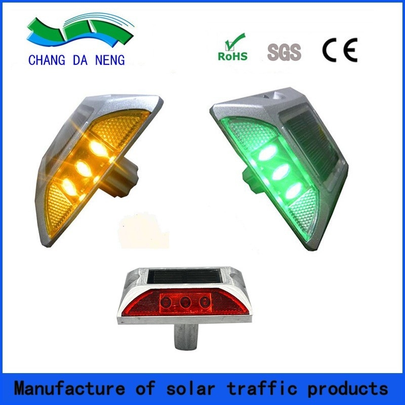Réflecteur solaire de route en aluminium PBW LED pour l'avertissement de sécurité