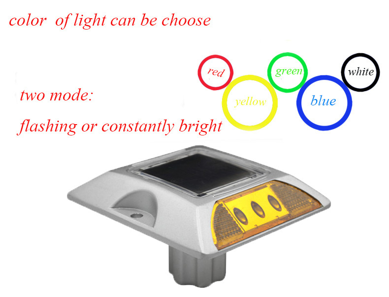 Réflecteur solaire de route en aluminium PBW LED pour l'avertissement de sécurité