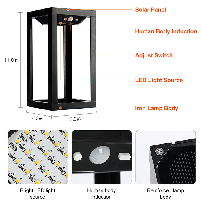 Lampes solaires extérieures pour jardin Lampes solaires extérieures pour maison, garage, devant, porche