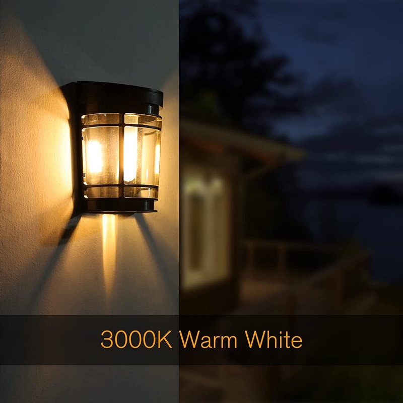 Blanc chaud à RGB Lumière murale solaire Batterie au lithium ternaire avec coque IP65 imperméable à l'eau