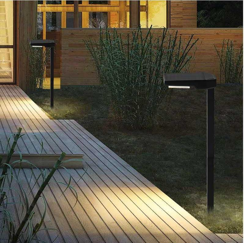 Décoration de sentier extérieur Lumière solaire 6 lumières LED lumineuses 15 heures Temps de travail IP65 imperméable à l'eau