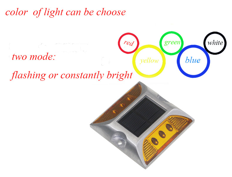 Cat Eye Aluminium Trafic solaire Réflecteur Strobe Lumière IP68 Autoroutes Couleurs multiples