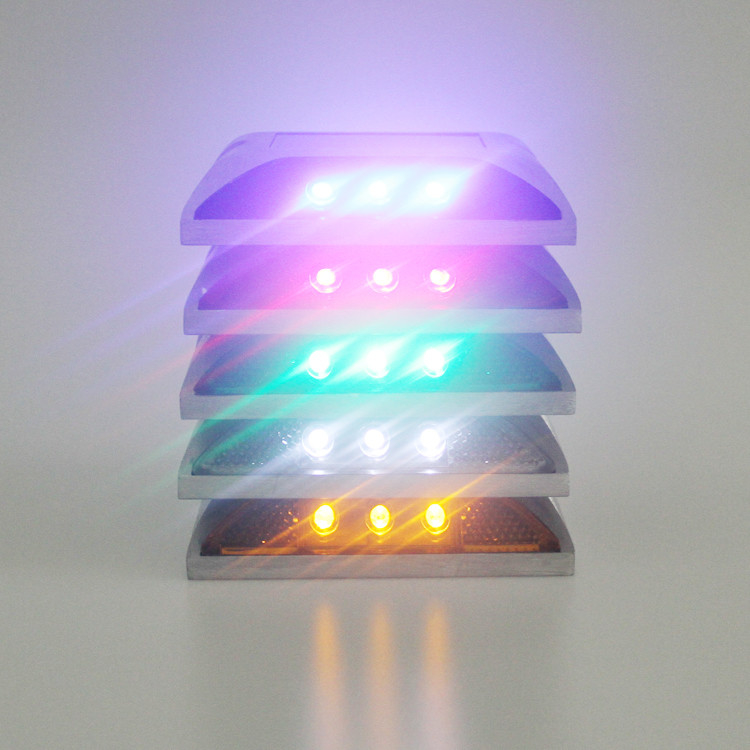 Cat Eye Aluminium Trafic solaire Réflecteur Strobe Lumière IP68 Autoroutes Couleurs multiples