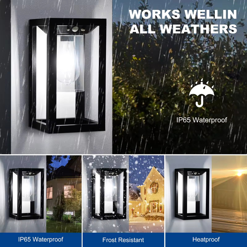 Éclairage extérieur moderne IP65 imperméable à l'eau 5CCT réglable murale Sconce Dimmable LED Lampe murale pour jardin