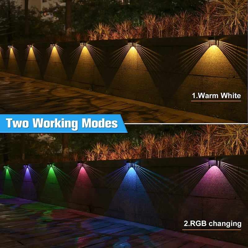 Lumière solaire Lumière solaire de jardin Projection de lumière de motifs RGB Lumière imperméable à l'eau Décorer jardin Cour arrière Cour avant