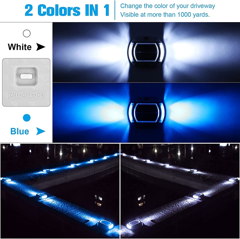 Éclairage de clôture solaire étanche à l'eau avec 20 lumens de luminosité et 4,5 heures de charge