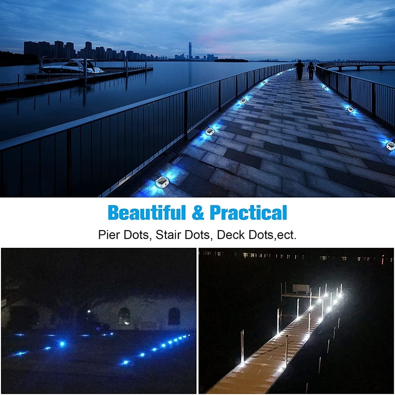 Éclairage de clôture solaire étanche à l'eau avec 20 lumens de luminosité et 4,5 heures de charge