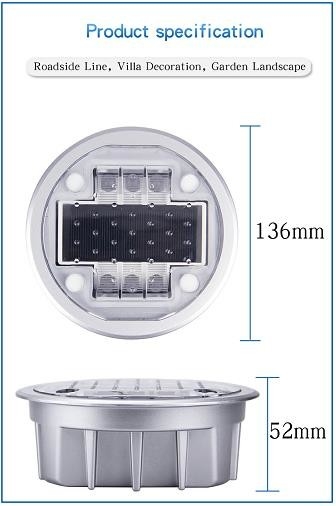 2V de tension LED à énergie solaire pour les routiers IP68 pour les environnements à température et à pression