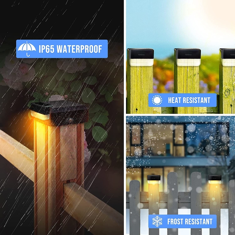 Lumières solaires pour jardin résistantes aux intempéries Cct 3500K Panneau solaire monocristallin blanc chaud en silicium Économie d'énergie