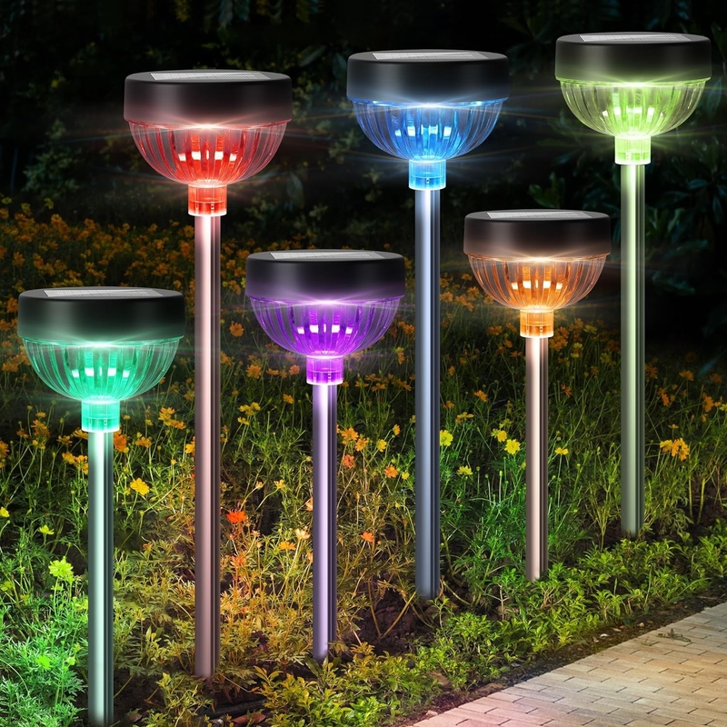 Lumière LED RVB IP65 extérieure étanche à l'eau Lumière solaire avec allumage/arrêt automatique et 15 heures de travail