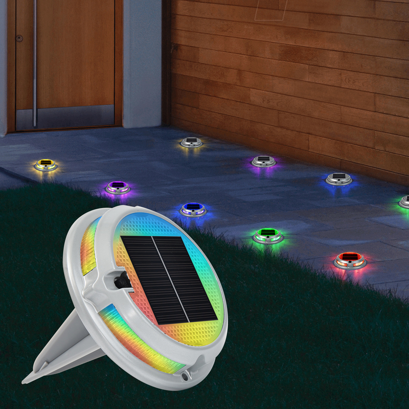 1200mAh batterie RGB lumière solaire pour un éclairage extérieur de longue durée 110*22MM