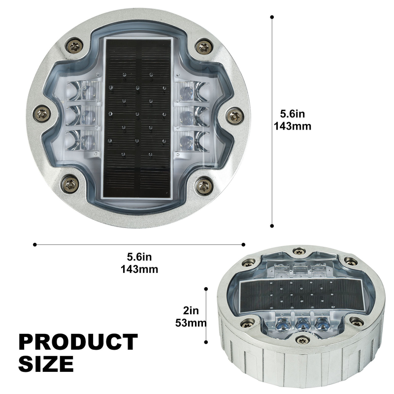1150g Poteaux solaires à plusieurs couleurs résistant à l'eau Niveau IP68 Voltage 2V