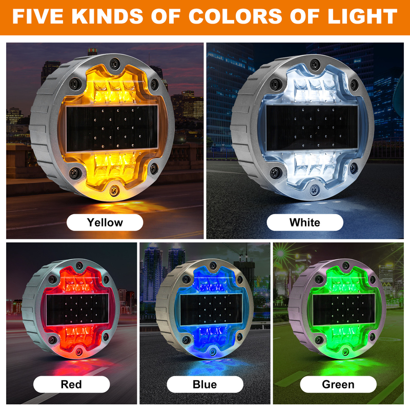 1150g Poteaux solaires à plusieurs couleurs résistant à l'eau Niveau IP68 Voltage 2V
