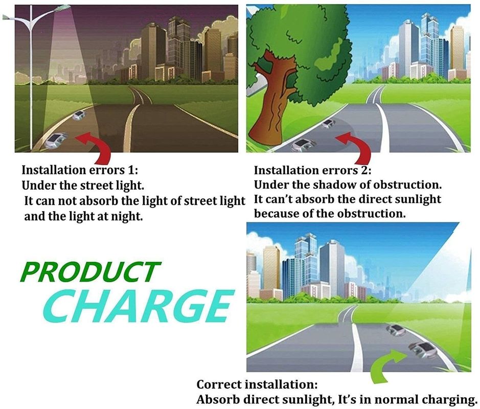 Des poteaux solaires de longue durée avec 12 sources lumineuses LED en blanc jaune rouge bleu ou vert