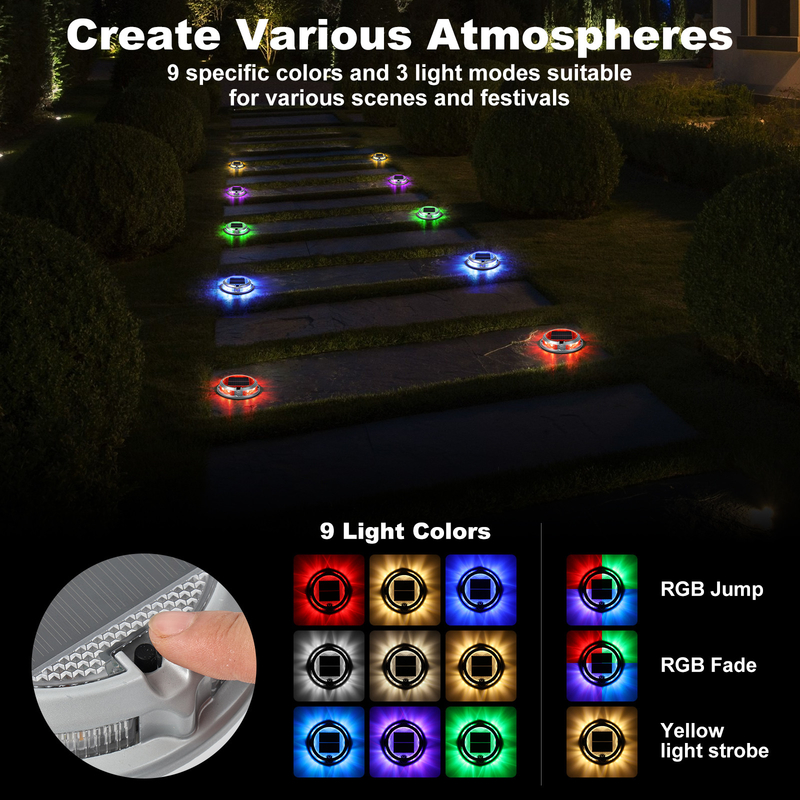 2V étanche à l'eau Lumière solaire de quai Lumière solaire à LED avec 20 lumens Source lumineuse LED