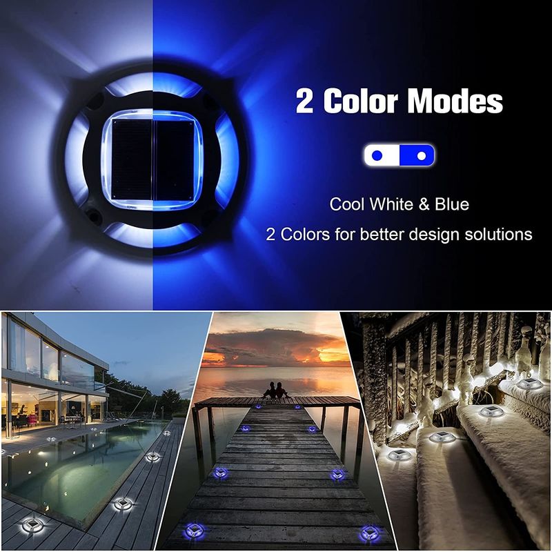 246g Lumières solaires de quai de voiture Lumières de quai pour jardin de quai de jardin de jardin LED Lumière de quai en aluminium