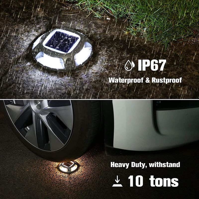 246g Lumières solaires de quai de voiture Lumières de quai pour jardin de quai de jardin de jardin LED Lumière de quai en aluminium