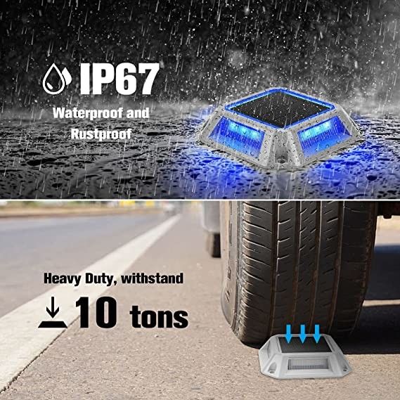 Lumières solaires de quai Lumières de pont de chemin d'accès Lumières marines extérieures Éclairage solaire IP68 étanche pour le chemin de marche Passerelle étape Escalier Marquage de piscine Avertissement