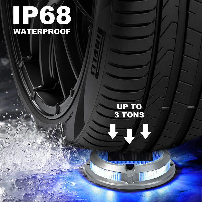 IP68 Marqueurs routiers à énergie solaire étanches pour la sécurité avec matériau PC en alliage d'aluminium et conception respectueuse de l'environnement