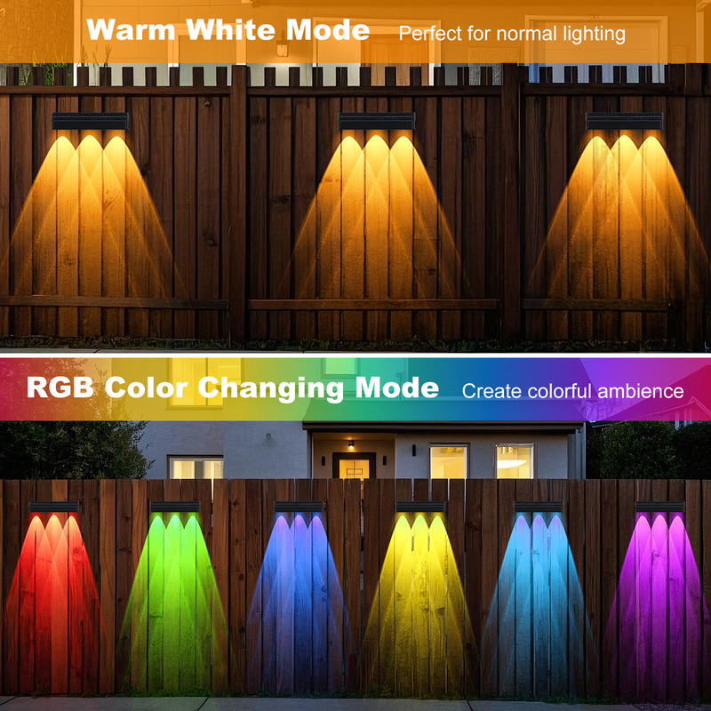 Vente à chaud IP65 Panneau solaire étanche au polysilicium Lumière blanche chaude Lumière vers le haut et vers le bas Source de lumière solaire LED Lampe de mur Hôtel