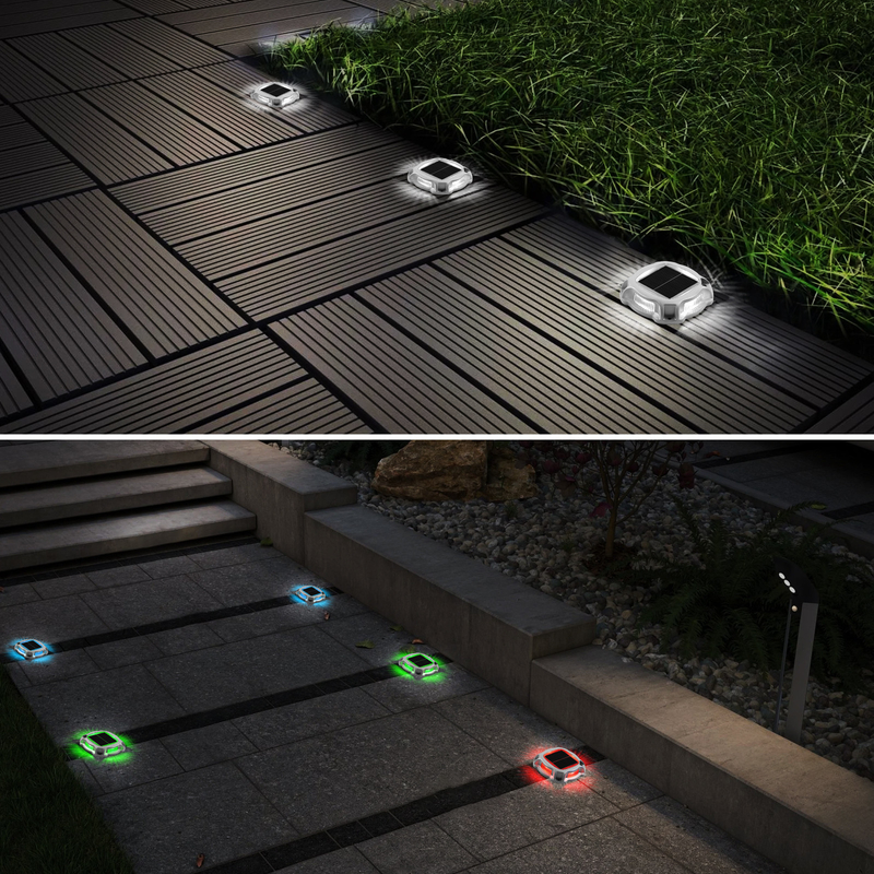Forme ronde Pavement Lumière solaire LED Route Stud Marqueurs routiers Clignotant Lumière de quai solaire