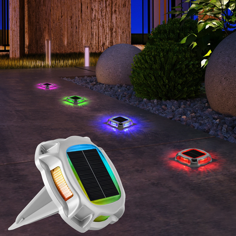 Forme ronde Pavement Lumière solaire LED Route Stud Marqueurs routiers Clignotant Lumière de quai solaire