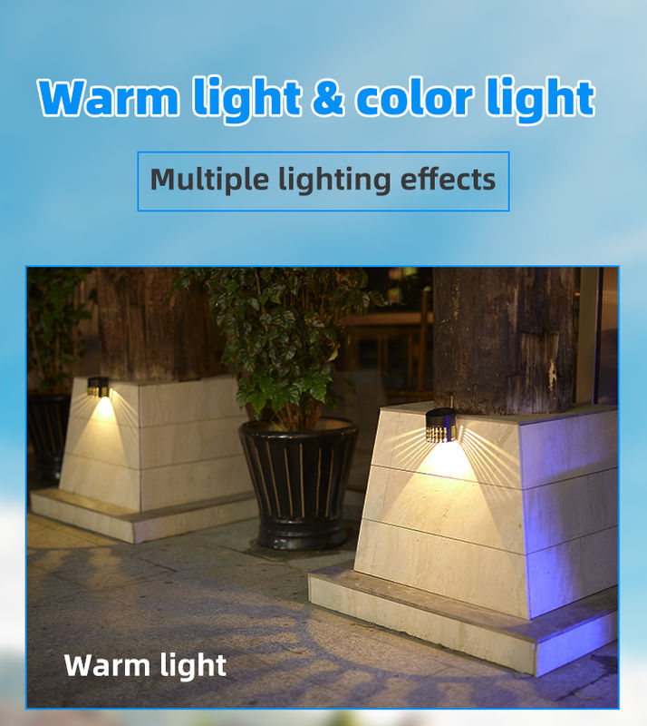 Lampe de clôture solaire avec une durée de vie de 50 000 heures, angle de faisceau de 120° et garantie de 2 ans pour la décoration de jardin extérieur