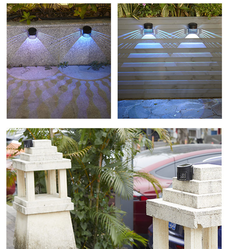 Lampe de clôture solaire avec une durée de vie de 50 000 heures, angle de faisceau de 120° et garantie de 2 ans pour la décoration de jardin extérieur