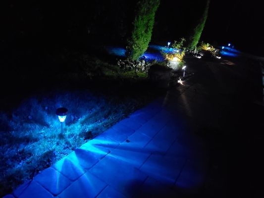 Le paysage actionné solaire de la voie 20h de jardin allume les lumières extérieures actionnées solaires de LED