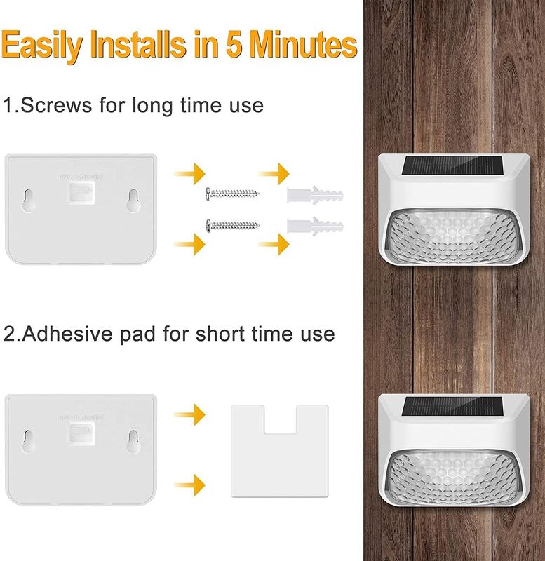 Temps de travail de 15 heures de longue durée Lumière de clôture solaire avec panneau de silicium monocristallin