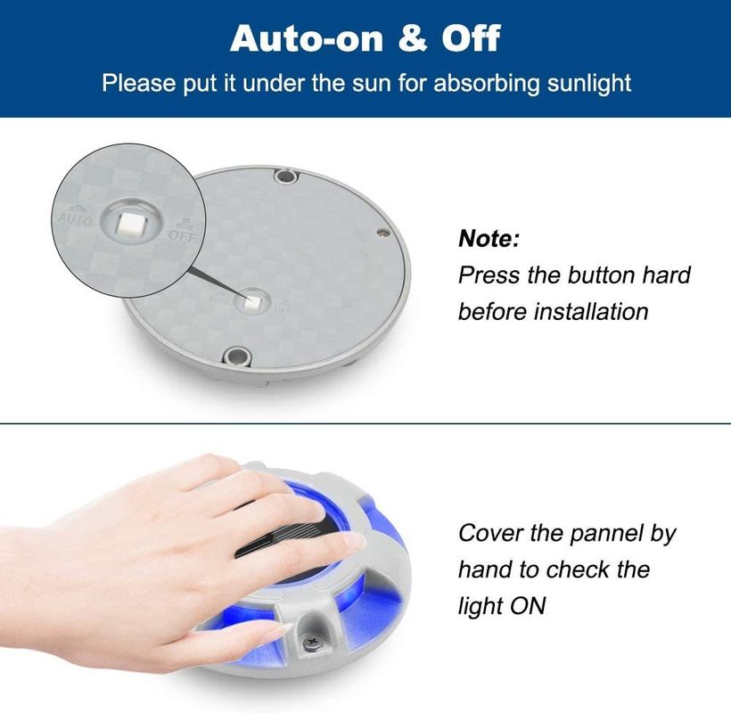 L'allumage d'aluminium est équipé d'un bouton de route solaire avec un détecteur de lumière du jour de 6000K, résistant à l'eau IP67 et une garantie de 2 ans.